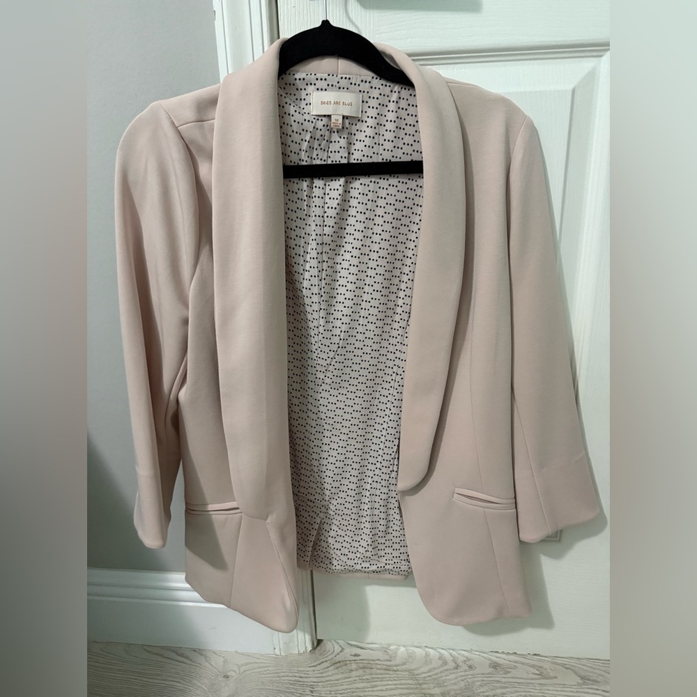 Women's Blush Shawl Collar Blazer
